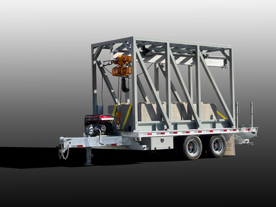 picture of a concrete deployment block trailer